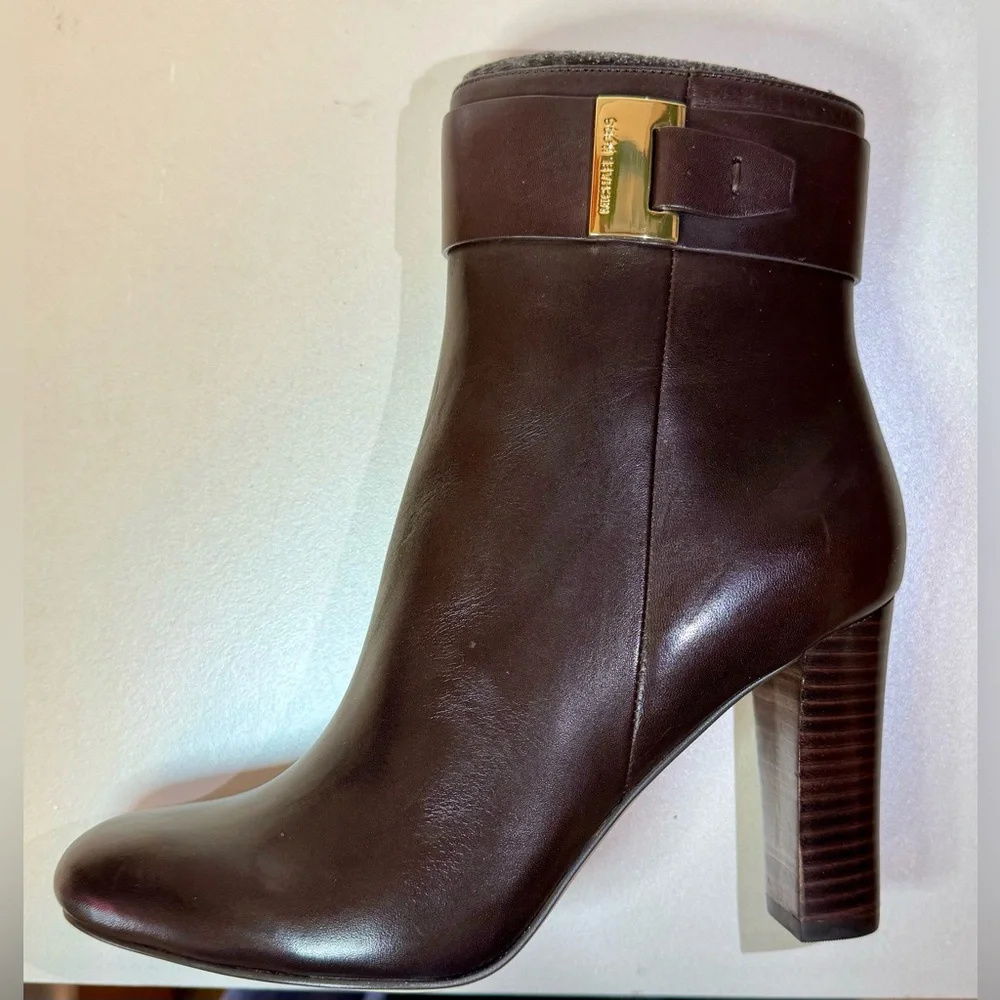 MICHAEL Michael Kors Guiliana Ankle Bootie  Chocolate Size 7 1/2 - Picture 6 of 12